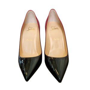 Christian Louboutin So Kate Red/Black Ombre Patent Leather Stiletto Heels Size 8